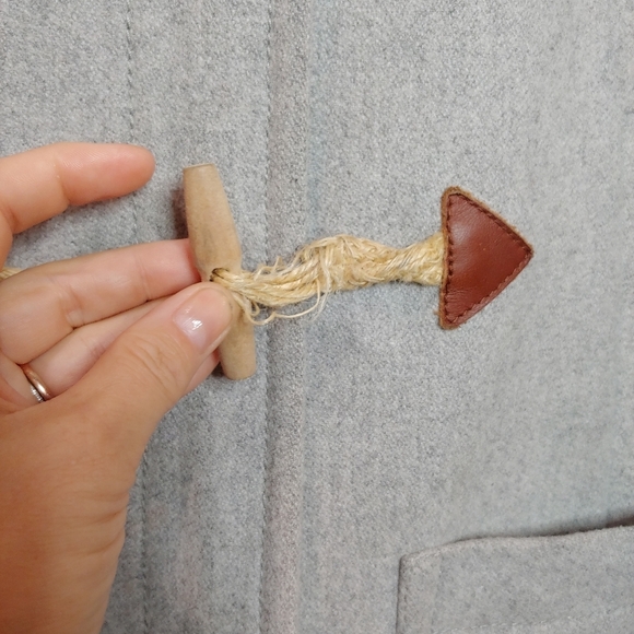 J. Crew Melton Wool Blend Melton Toggle Duffle Coat Jacket Light Gray C8555 4 - Picture 8 of 16